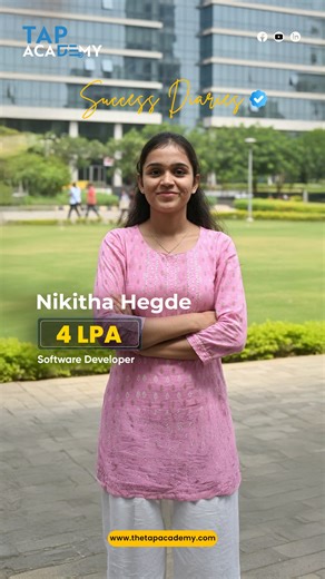 Tap Academy on Instagram: "Tap Academy turned my dreams into skills and my skills into success.#TapAcademy #StudentSuccess #CareerGrowth #LearningJourney #TechEducation #Upskill #FutureReady #SuccessStory #EducationMatters #DreamBig"