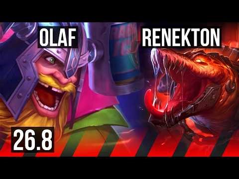 OLAF vs RENEKTON (TOP) | 51K damage | KR Grandmaster | 26.8