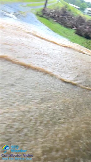 Beau sent in this video showing Hotham Creek near Pimpama this afternoon when he went to see his girlfriend. video credit:- Beau Not for media use | SEQ Weather