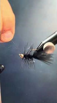 Black Wooly Bugger Fly Tying #bassfishing #fishing #fish #flytying