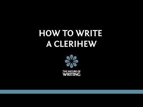 How to Write a Clerihew | Poetry
