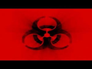 biohazard warning alarm in a war