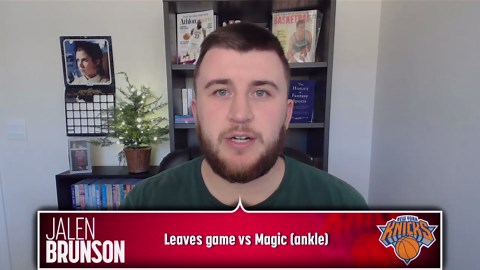 Jalen Brunson diagnosed with Grade 1 right ankle sprain, out Friday vs. Heat, then day-to-day