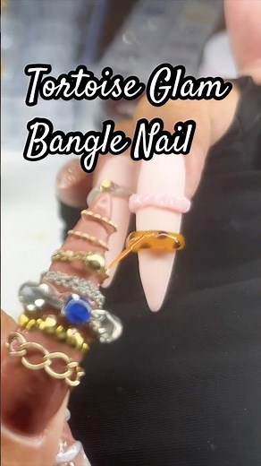 🔥 Tortoise Shell Bangle Gel X Nails | Gel Nail Tutorial