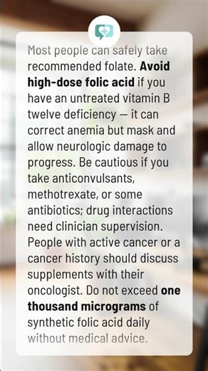 When should you avoid folate?