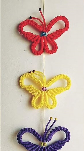Butterfly Wall Hanging | Macrame tutorial | #macrame #shorts #paracordtutorials #butterfly #ytshorts