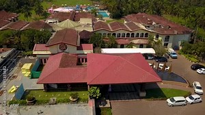 A drone footage of beautiful Kenilworth resort in South Goa, India.