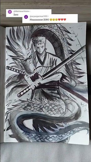 Roronoa Zoro Epic Drawing | One Piece Fan Art | Step by Step Zoro Drawing #roronoazoro #onepiece