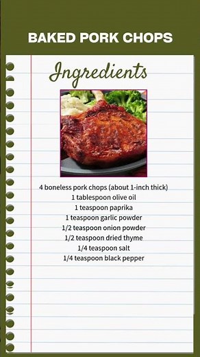 Baked Pork Chops