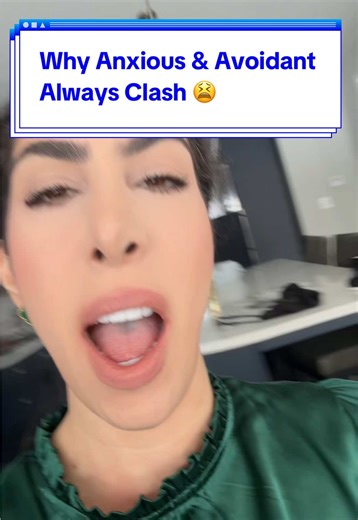 Anxious attachment craves reassurance, closeness, and quick repair. Avoidant attachment craves space, independence, and emotional distance when stressed. According to Dr. John Gottman’s research on couples, this creates what’s called a pursue withdraw pattern. The more the anxious partner pursues (“Can we talk about this? Why are you distant?”), the more the avoidant partner withdraws to regulate themselves. And the more they withdraw… the louder the anxiety gets. It’s not that they don’t care. 