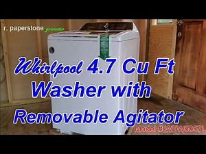 Whirlpool 4.7 Cu Ft White Top Load Washer with Removable Agitator