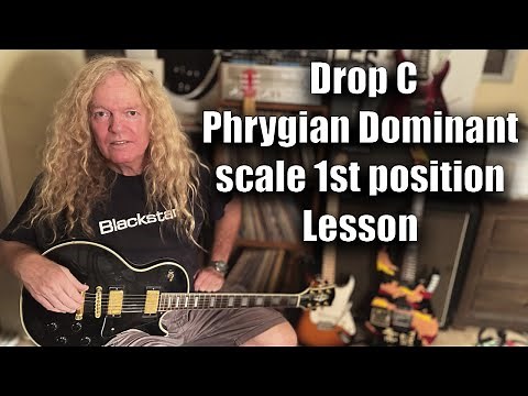 Learn Drop C Phrygian Dominant scale 1st position in a few minutes.