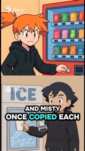 Ash and Misty COPY each others VIDEOS!!! #shorts #ashketchum #misty