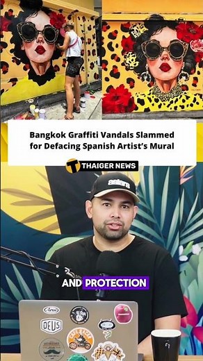 Bangkok Graffiti Vandals Slammed for Defacing Spanish Artist’s Mural