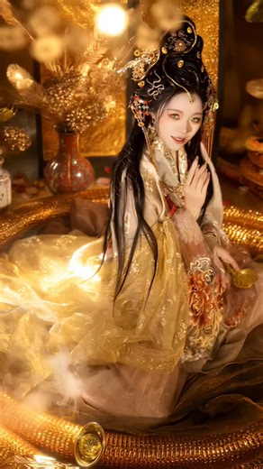 AI Photography | Golden Serpent