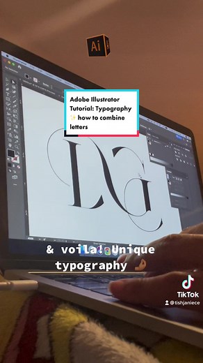 Adobe Illustrator Tutorial: Typography ✨ How to Combine Letters for Unique Logo