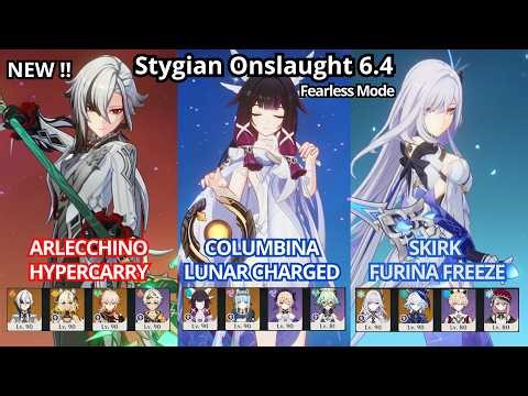 NEW !! C0 Arlecchino x C0 Columbina x C0 Skirk - Stygian Onslaught - Genshin Impact 6.4