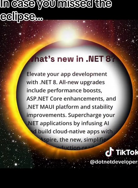 Safety glasses not required😎 #eclipse #dotnet #csharp #techtok #learntocode