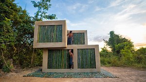 157K views · 6K reactions | We Build The Most Beautiful contemporary Bamboo Villa House by Ancient Primitive Skills | Jungle Survival | Facebook