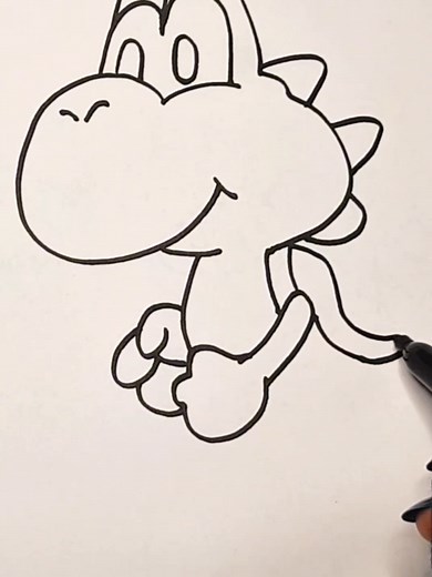 Cómo dibujar a Red Yoshi de Mario Bros