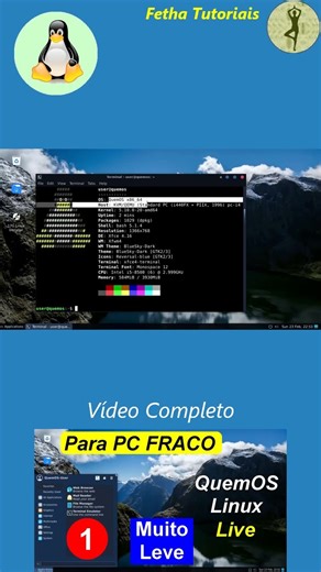 QuemOS Linux Informações Neofetch