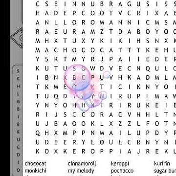 Hello Kitty Word Search 🐱🎀