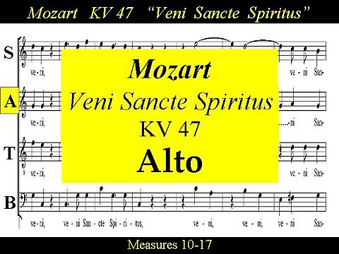 Mozart - KV 47 Veni Sancte Spiritus - Alto