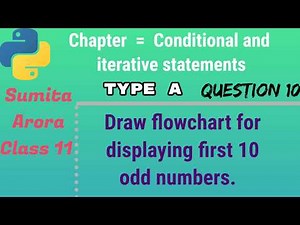 Draw flowchart for displaying first 10 odd numbers.