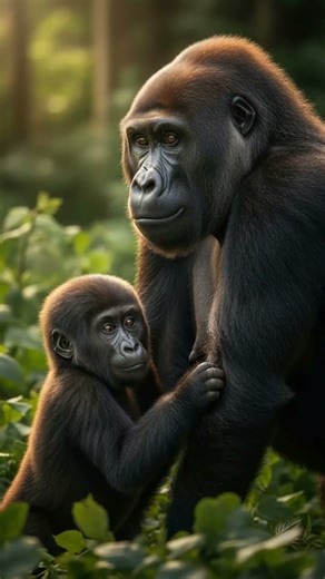 Gorilla Kills Lion to Save Its Baby | Incredible Jungle Fight#animalrescue #animals