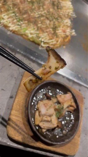 【大衆鉄板めしベベで居酒屋ディナー交流会🏮】ホルモン系のきのこ鉄板料理🍄 #shorts #foods #鉄板料理