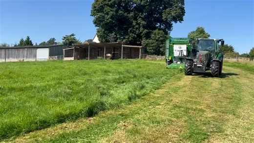 GT120 out in the field bringing lush green grass to the cows. #grasstechnology #creatingnewstandards | Grass Technology