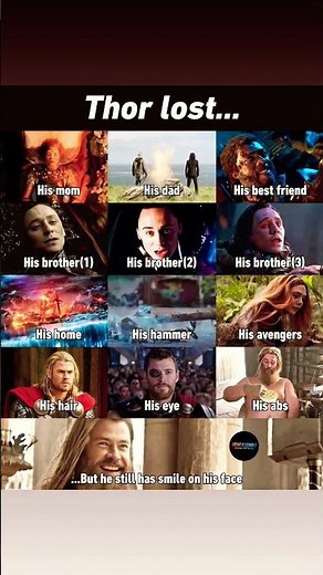 The saddest Marvel MEME 😭 Thor's Tragic Losses... But He Never Quit! #avengers #thor #loki #shorts
