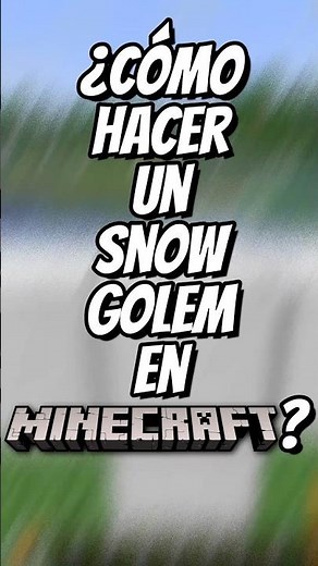 This is how you make a snow golem in Minecraft!