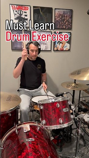 Essential Beginner Drum Exercise | 16th Note Control #drumtutorial #drumexercise #drumcoordination