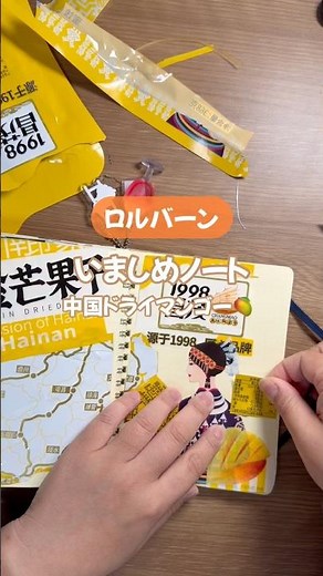 【ロルバーンの使い方！】いましめノート📖😋中国土産ドライマンゴー🥭 #ジャンクジャーナル #junkjournal #ロルバーン #rollbahn #手帳デコ