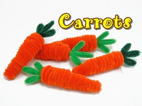 Pipe Cleaner Craft - Carrot - EASY
