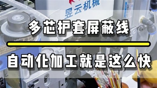 惊呆了！流水线作业多芯护套屏蔽线自动化加工也可以这么快！