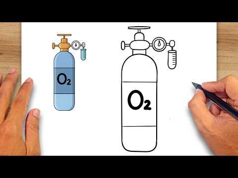 How to draw Oxygen Cylinder - Easy Drawing for Kids & Beginners