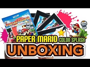 Paper Mario Color Splash with Bonus Cell Art (Wii U) Unboxing !!