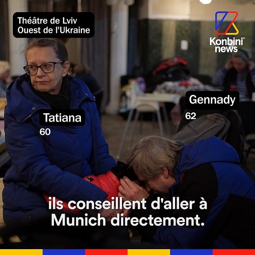 187K views · 1.5K reactions | “On veut juste pouvoir rentrer chez nous” Tatiana et Gennady sont deux des 3 millions de réfugiés ukrainiens. Nous les avons suivis dans leur exil pour fuir la guerre, depuis le Théatre de Lviv où ils étaient abrités jusqu’à la frontière.  | Konbini news | Facebook