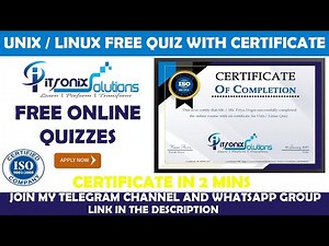 National Level E-Certificate Quiz on Unix / Linux | Free Quiz Certification in just 2 mins