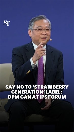 “Don’t you want to object to a ‘strawberry generation’ label put on you?” DPM Gan Kim Yong asked a participant at the IPS Forum, after the moderator referred to students as the “strawberry generation.” | The Straits Times