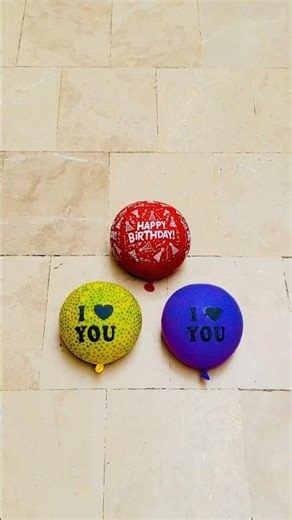Birthday With Love 💛❤️💙 ASMR Popping #youtubeshorts #asmr #satisfying #entertainment #balloon #india