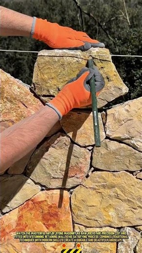 Professional Process to Install Natural Stones retaining wall for garden landscaping
