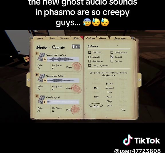 Nuevos sonidos de audio fantasma en Phasmophobia