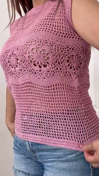 Blusa con grannys #crochet