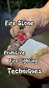 Primitive fire lighting technique with flint #primitivefirelighting #fireadventure #fireskills #survivalfire #fblifestyle #flintstones | dalemgumino
