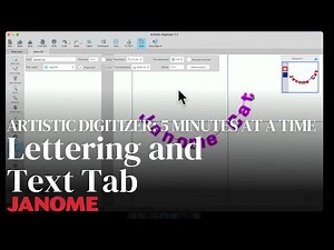 Artistic Digitizer Five Minutes at a Time: Lettering and Text Tab