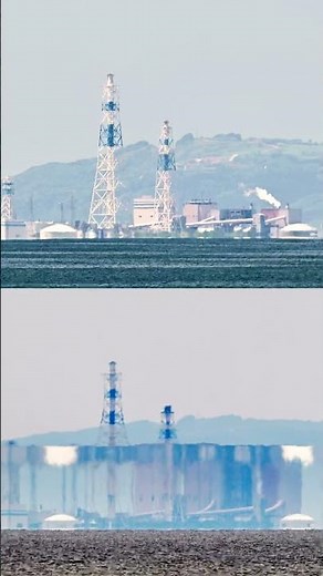 魚津の蜃気楼 実景比較動画 sunoAI