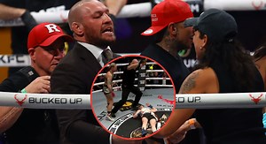 Former women's boxing champion is brutally KO'd at BKFC 72 as Conor McGregor watches on